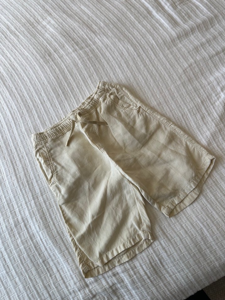 Bej Keten Erkek Çocuk Şort - Görsel 2