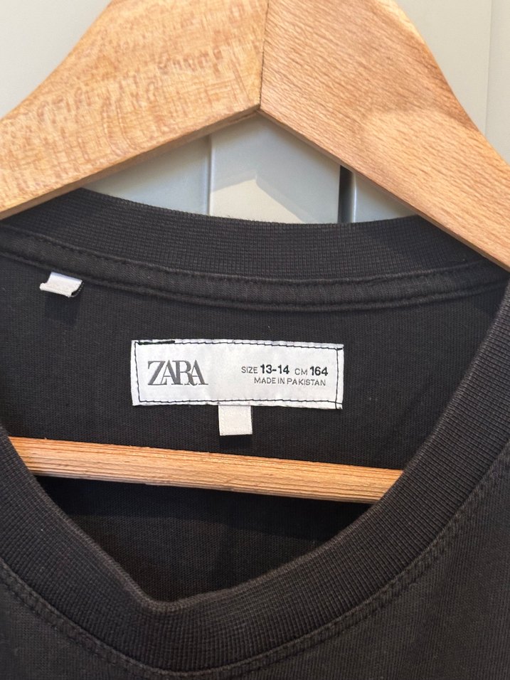 Siyah Baskılı Oversize Erkek çocuk Tişört - Görsel 3