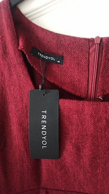 Trendyol & Milla Bordo elbise