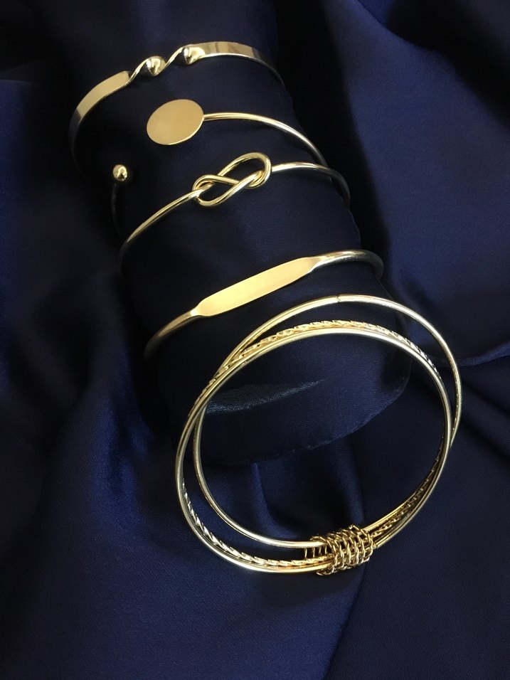 Bohem Tarzı Altın Renkli Kadın Bileklik Seti - Görsel 2