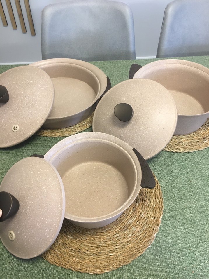 Kahverengi Kapaklı Tencere Seti - Görsel 2