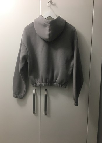 Gri Yüksek Yakalı Kadın Sweatshirt takımı - Görsel 2