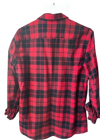 Kırmızı Kareli Düğmeli Gömlek - Görsel 3