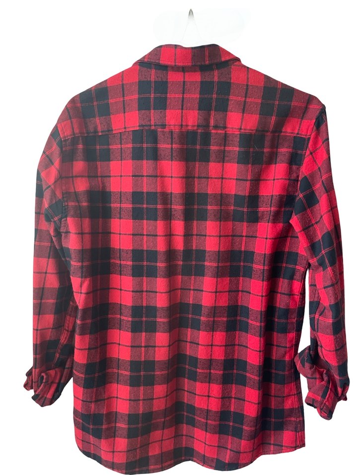 Kırmızı Kareli Düğmeli Gömlek - Görsel 3