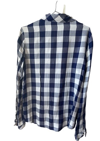 Düğmeli Uzun Kollu Ekose Gömlek - Görsel 3