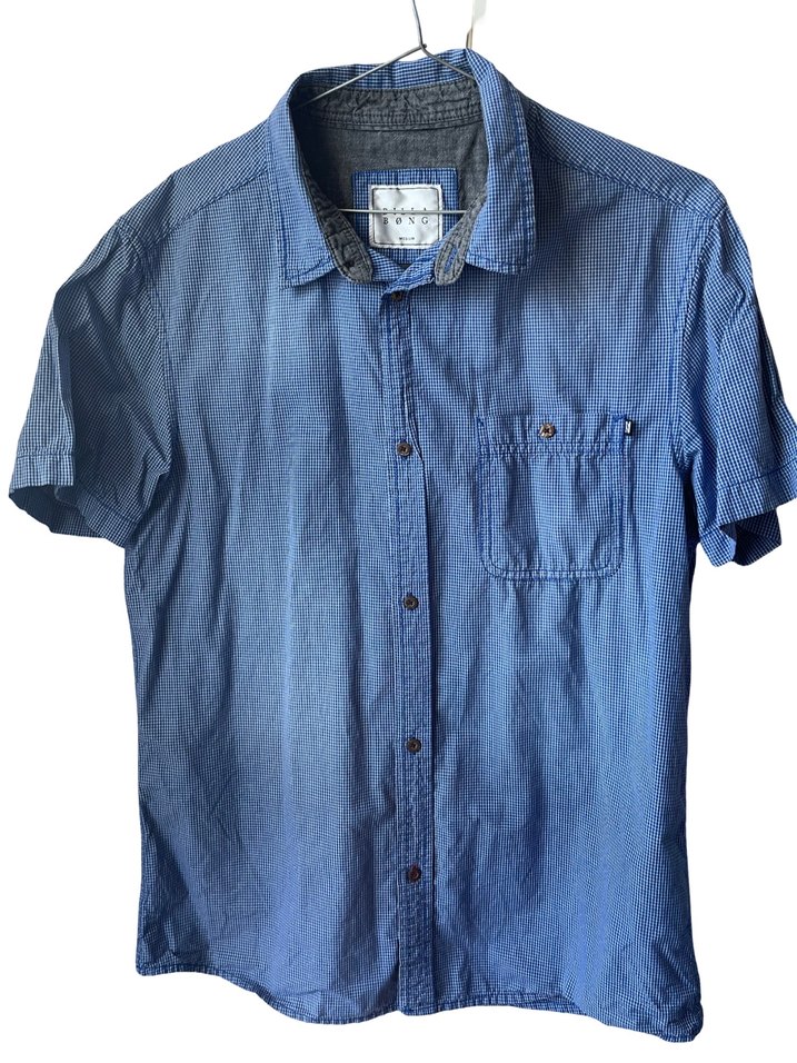 Erkek Mavi Kısa Kollu Denim Gömlek - Görsel 2