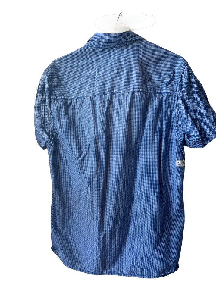 Erkek Mavi Kısa Kollu Denim Gömlek - Görsel 3