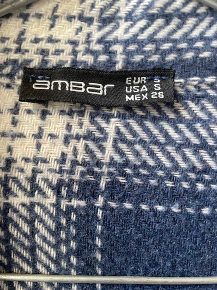 Kadın Mavi Ekose Gömlek - Görsel 2