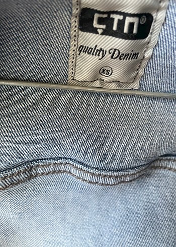 Lacivert Düğmeli Kadın Denim Ceket - Görsel 2