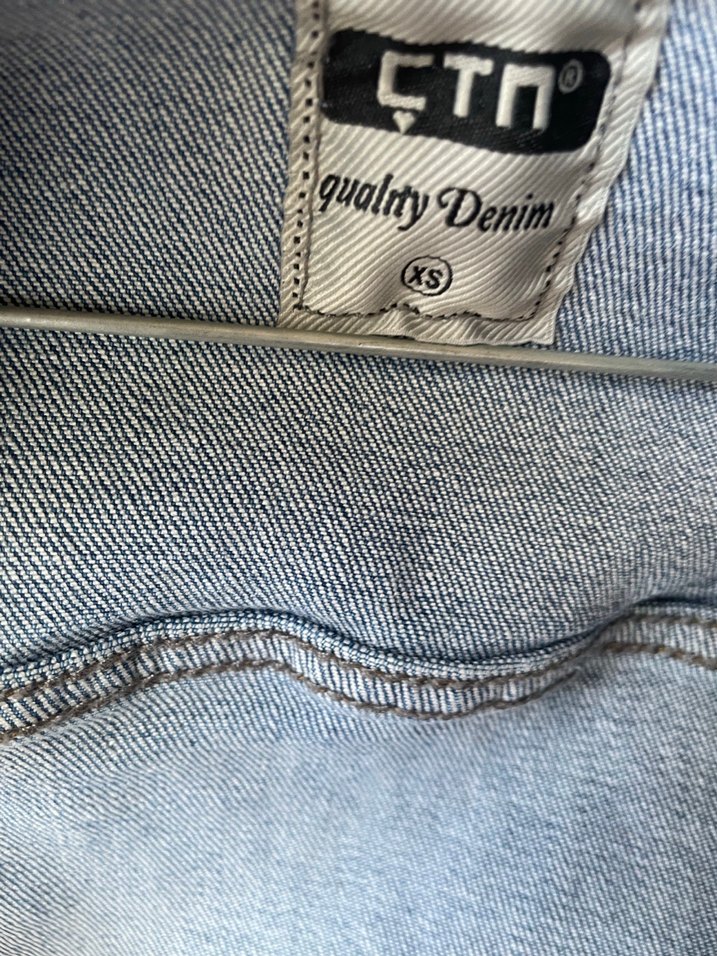 Lacivert Düğmeli Kadın Denim Ceket - Görsel 2