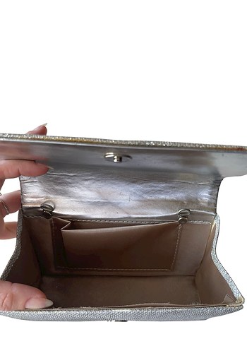 Gri Simli Kadın Portföy Çanta - Görsel 3