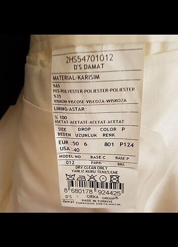 Beymen D's damat 50-6 drop damatlik