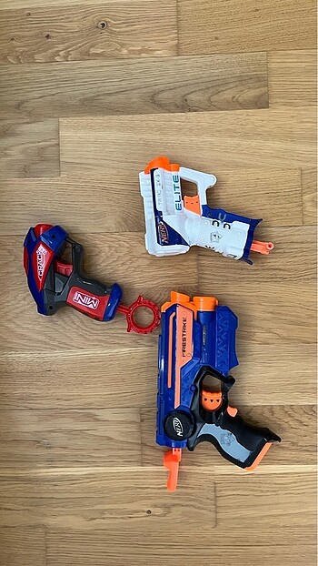 Nerf üçlü tabanca seti