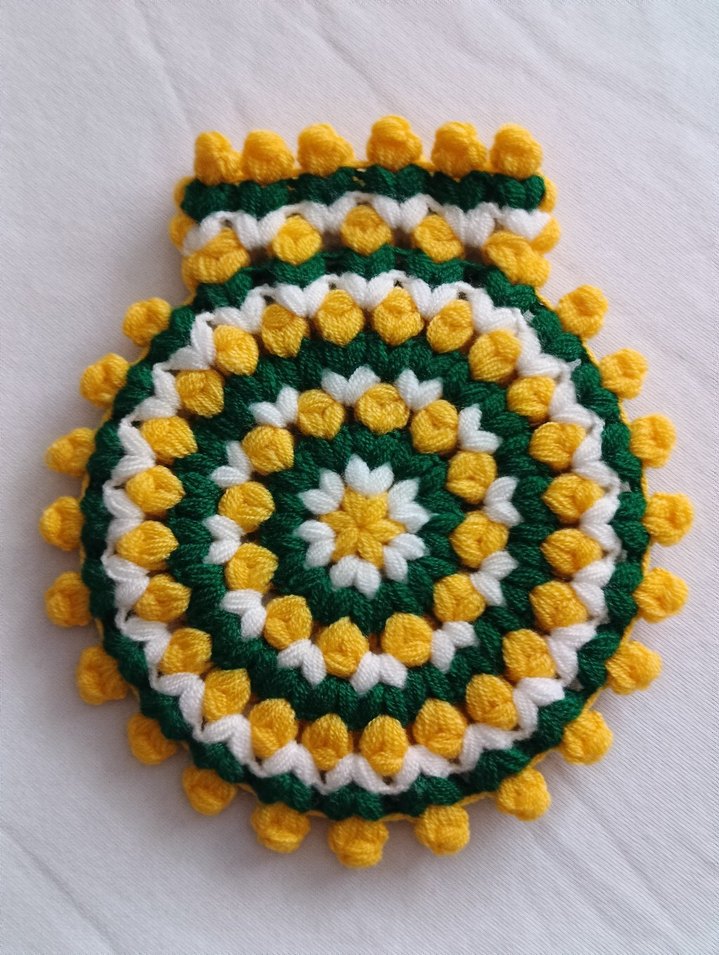 Sarı ve Yeşil El Örgüsü Çeyizlik lif Seti - Görsel 5