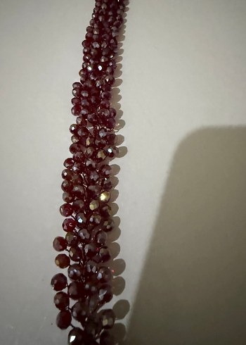 Beden bordo Renk Bordo Boncuklu Saç Aksesuarı