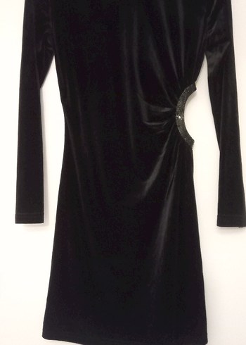 Uzun Kollu Siyah Gotik Kadın Elbise - Görsel 2