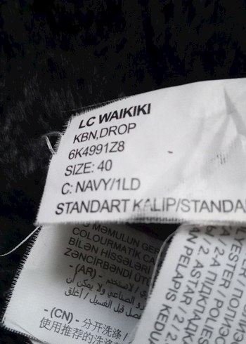 Lacivert Kürklü Uzun Kadın Mont - Görsel 4