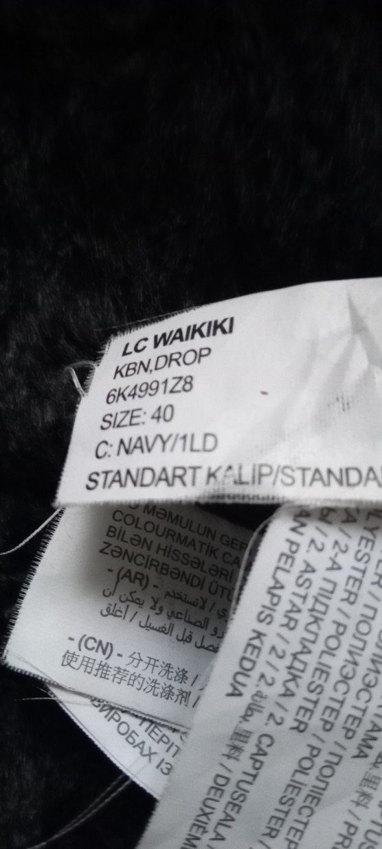 Lacivert Kürklü Uzun Kadın Mont - Görsel 4