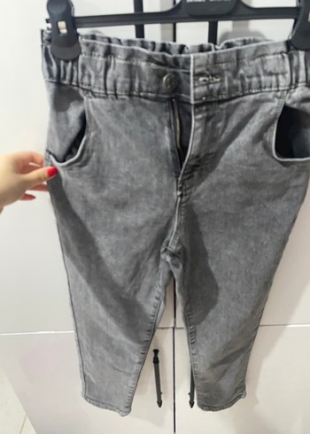 Gri Kız çocuk Bol Kesim Denim Jean 10-11 yaş