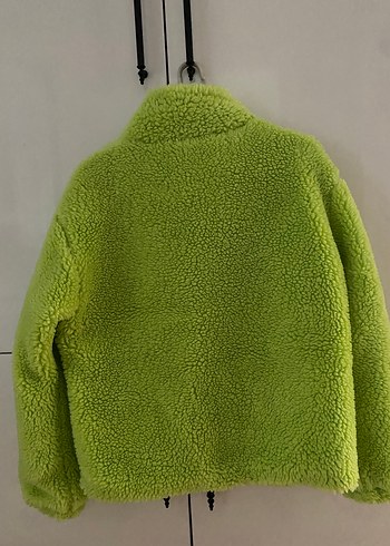 LC Waikiki Düğmeli Yeşil Midi Boy Kadın Polar Ceket