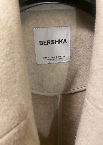 Bershka Bej Düğmeli Uzun Kadın Kaban