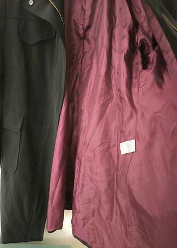 Siyah Midi Kadın Sokak Stili Kaban - Görsel 4