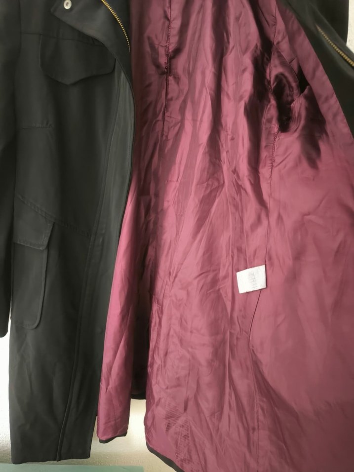 Siyah Midi Kadın Sokak Stili Kaban - Görsel 4