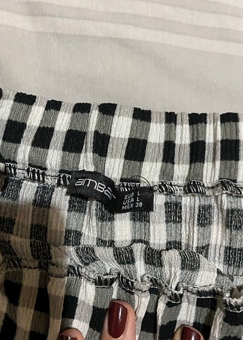 Kadın Çok Renkli Kareli Midi Etek - Görsel 3