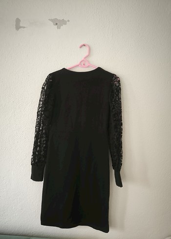 Dantelli Siyah Midi Gotik Elbise - Görsel 4