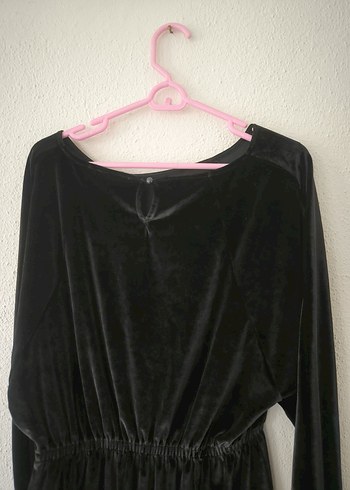 Siyah Uzun Kollu Midi Gotik Elbise - Görsel 3