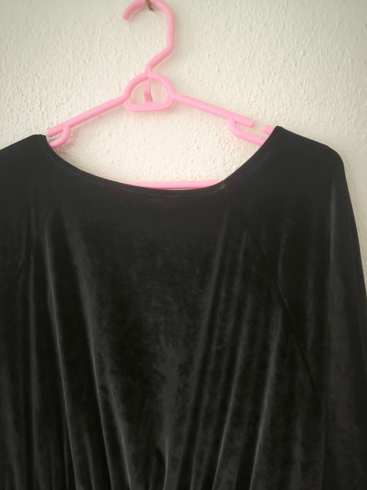 Siyah Uzun Kollu Midi Gotik Elbise - Görsel 2