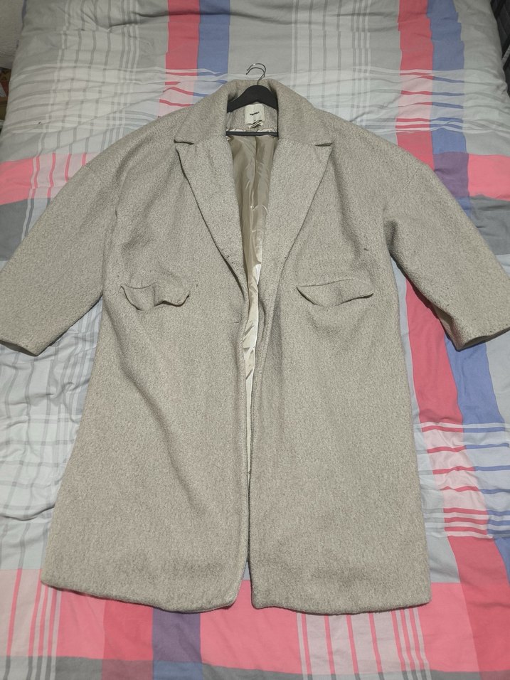 Gri Uzun Düğmeli Kaban - Görsel 4