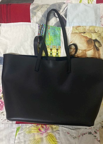 Siyah Deri Kadın Omuz Çantası - Görsel 4