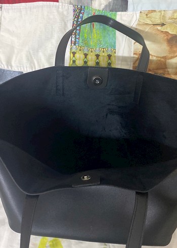 Siyah Deri Kadın Omuz Çantası - Görsel 2