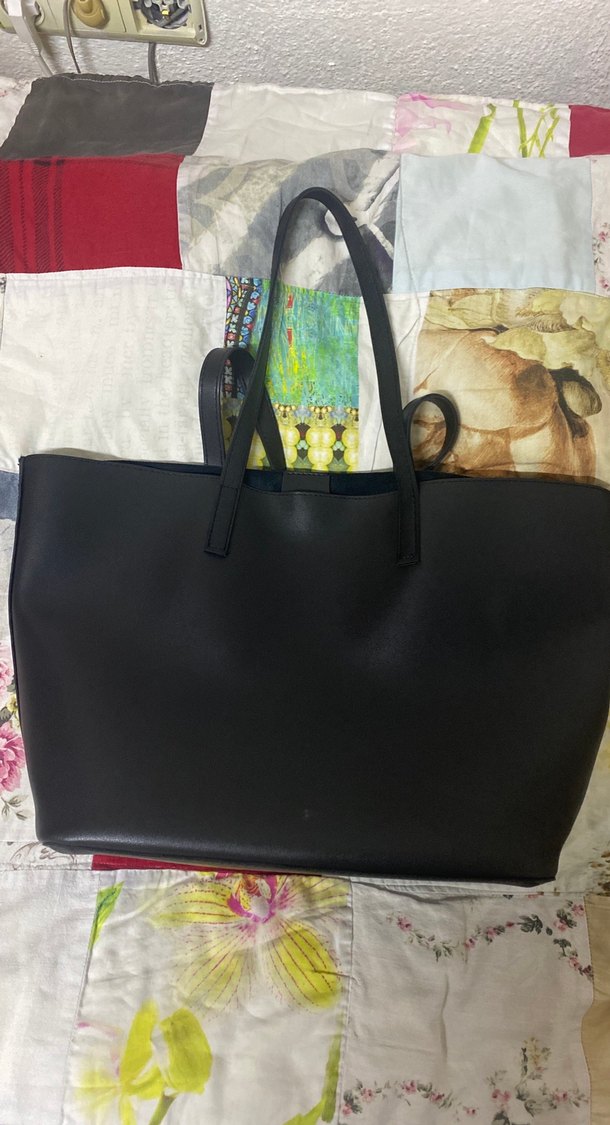 Siyah Deri Kadın Omuz Çantası - Görsel 4