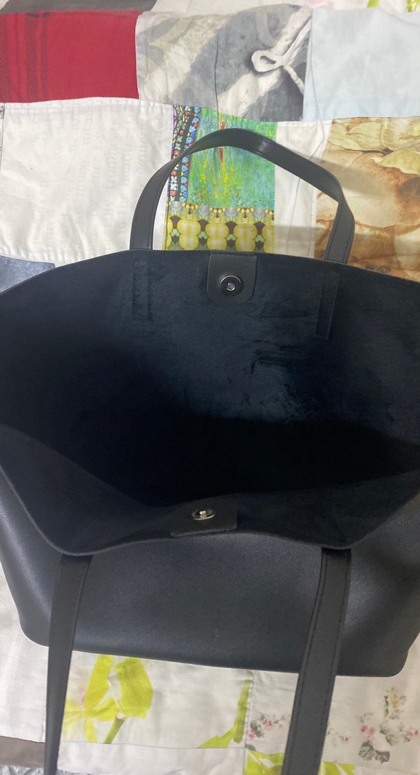 Siyah Deri Kadın Omuz Çantası - Görsel 2