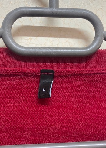 Bordo Düğmeli Kadın Yün Hırka - Görsel 3