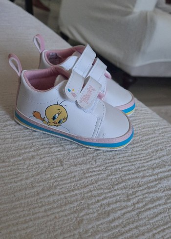 Beyaz Tweety Baskılı Kız Çocuk Sneakers - Görsel 4