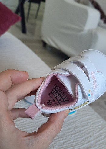 Beyaz Tweety Baskılı Kız Çocuk Sneakers - Görsel 2