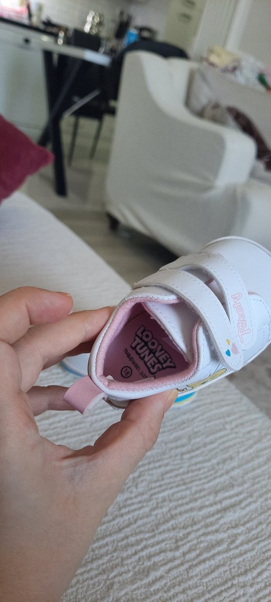 Beyaz Tweety Baskılı Kız Çocuk Sneakers - Görsel 2