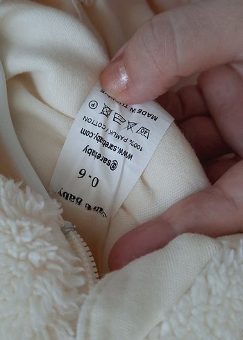 Sarebaby Beyaz Kürklü Bebek Kız Tulumu - Görsel 4