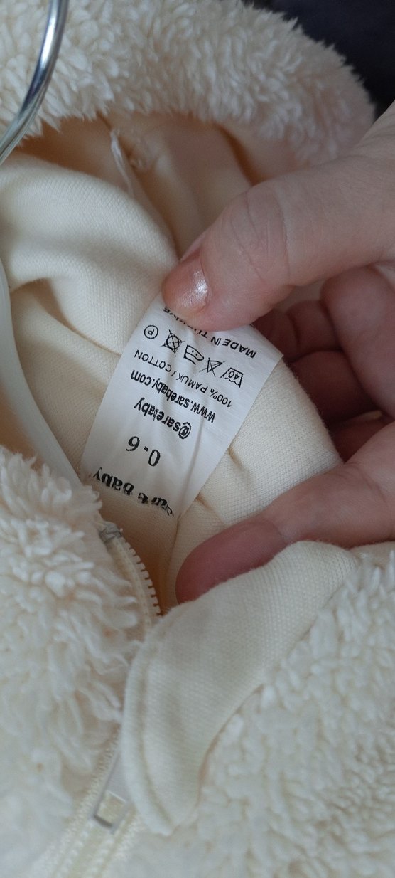 Sarebaby Beyaz Kürklü Bebek Kız Tulumu - Görsel 4