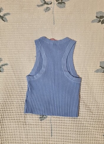xs Beden H&M mavi crop bluz