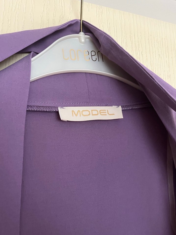 Mor Uzun Kadın abaya - Görsel 3