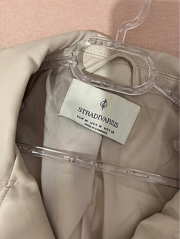 Stradivarius stradivarius deri krem ceket