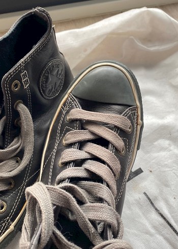 Kemer Detaylı Unisex Deri Spor Ayakkabı Converse - Görsel 3