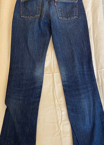 Kadın Lacivert Midi Straight Fit Denim Pantolon - Görsel 5