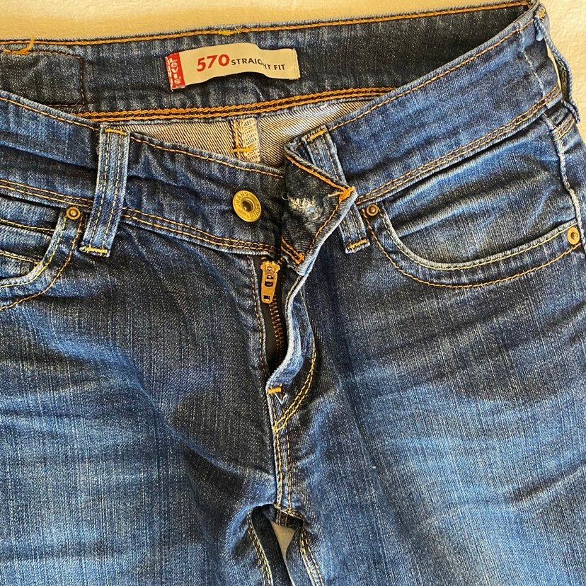 Kadın Lacivert Midi Straight Fit Denim Pantolon - Görsel 4