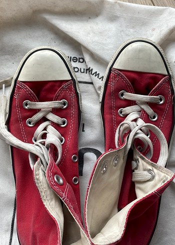 Kadın Kırmızı Converse Spor Ayakkabı - Görsel 4