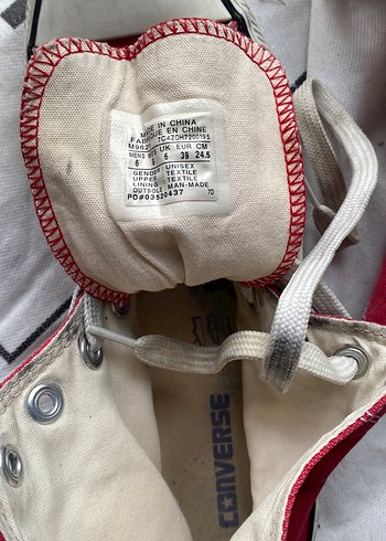 Kadın Kırmızı Converse Spor Ayakkabı - Görsel 7